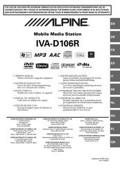 Alpine IVA-D106R Owner's Manual