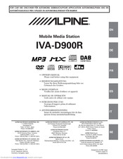 Alpine IVA-D900R Owner's Manual