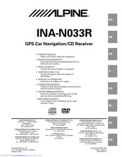 Alpine INA-N033R Owner's Manual
