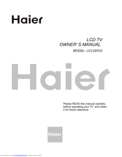 Haier LE22B600 Owner's Manual