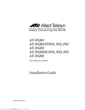 Allied Telesis AT-FS202SC/FS1 Installation Manual