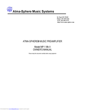 Atma-Sphere MP-1 Mk II Owner's Manual