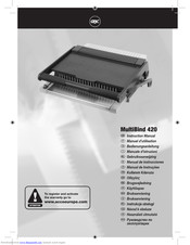 GBC MultiBind 420 Instruction Manual
