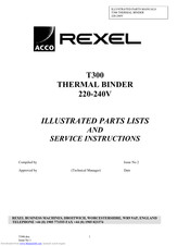 Rexel T300 Service And Parts Manual
