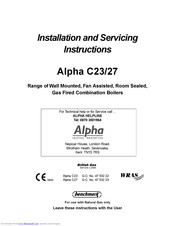 Alpha Alpha C27 Installation And Servicing Instructions