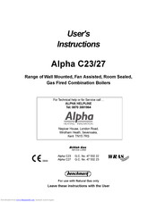 Alpha Alpha C27 User Instructions