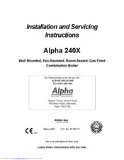 Alpha Alpha 240X Installation And Servicing Instructions