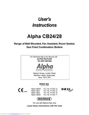 Alpha Alpha CB28 User Instructions