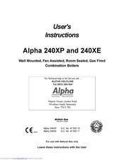 Alpha Alpha 240XP User Instructions