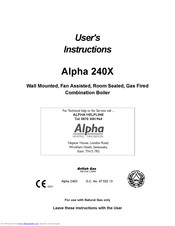 Alpha Alpha 240X User Instructions