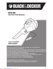 Black & Decker BDH1220AV Instruction Manual