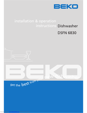 Beko DSFN 6830 Installation &  Operation Instruction