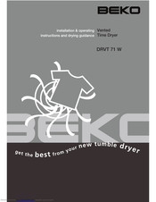 Beko DRVT 71 W Installation And Operating Instructions Manual