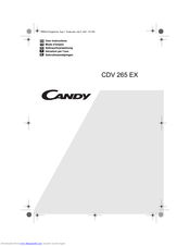 Candy CDV 265 EX User Instructions