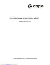Caple Wi6114 Instruction Manual