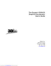 3dlabs Oxygen GVX420 User Manual