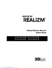3dlabs WILDCAT REALIZM 500 User Manual