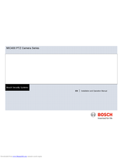 Bosch MIC400AL Installation And Operation Manual