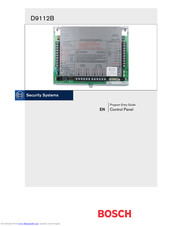 Bosch D9112B Program Entry Manual