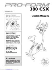 Pro-Form 380 CSX Manual