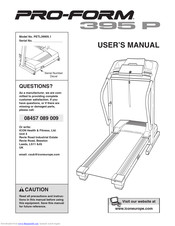 ProForm 395 P Treadmill User Manual
