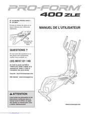 ProForm PFEVEL74910.1 Manuel De L'utilisateur