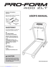 ProForm 400 Zlt Treadmill Manual