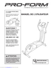 ProForm 480 Spacesaver Elliptical Manuel De L'utilisateur