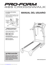 ProForm 485 Crosswalk Cwl Treadmill Manual Del Usuario
