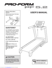 ProForm 5.2 Treadmill User Manual
