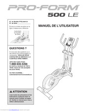 ProForm 500 Le Elliptical Manuel De L'utilisateur