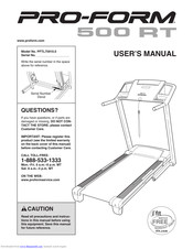 Proform 500 discount zlt treadmill manual