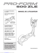 Proform 500 Zle Elliptical Manuals Manualslib