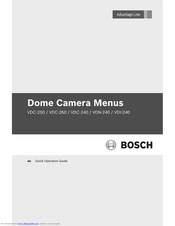 Bosch VDC-250 Quick Operation Manual