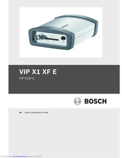 Bosch VIP-X1XF-E Quick Installation Manual