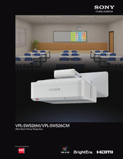 Sony BrightEra VPL-SW526M Specification