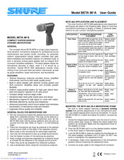 Shure BETA 56A User Manual