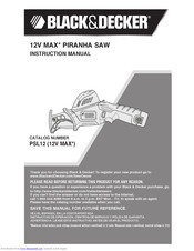 Black & Decker PIRANHA PSL12 Instruction Manual