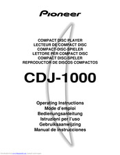 Pioneer CDJ-1000 Operating Instructions Manual