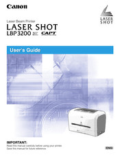 Canon Laser Shot LBP3200 User Manual
