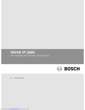 Bosch DIVAR IP 2000 Installation Manual