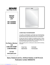 Electrolux 587.15202802 Repair Parts List Manual