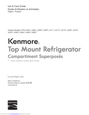 Kenmore 970.4384 Series Use & Care Manual