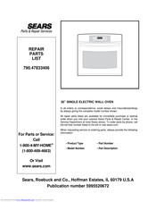 Electrolux 790.47833406 Repair Parts List Manual