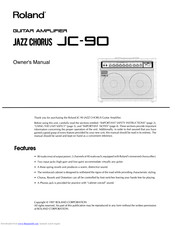 Roland Jazz Chorus JC-90 Owner's Manual