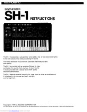 Roland SH-1 Instructions Manual