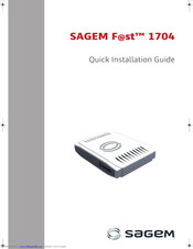 Sagem F@st 1704 Quick Installation Manual