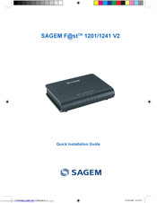 Sagem F@st 1201 Quick Installation Manual