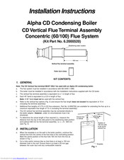 Alpha Alpha CD Condensing Boiler Installation Instructions