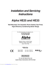 Alpha Alpha HE33 Installation And Servicing Instructions